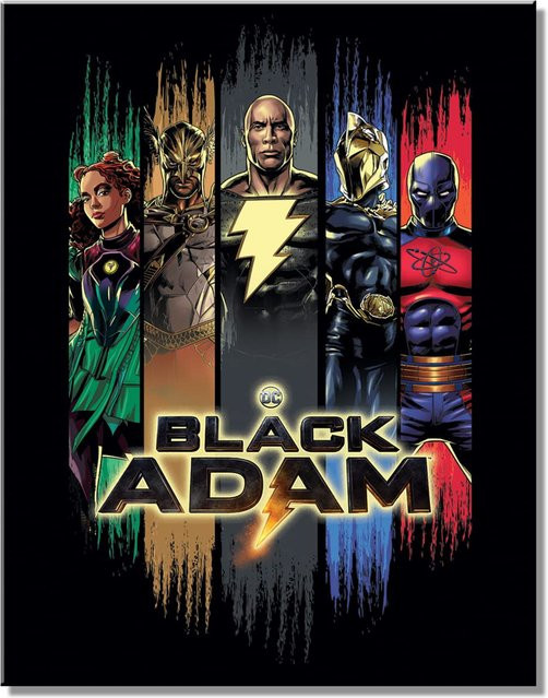 Desperate Enterprises Black Adam Blechschild – nostalgische Vintage-Wanddekoration aus Metall in Schwarz und Multicolour, B: 20,0 cm, H: 14,0 cm, T: 1,0 cm - Bild 1