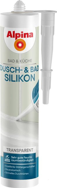 Alpina Silikon Dichtungsmasse für Bad und Küche, Transparent, 300 ml - Bild 1
