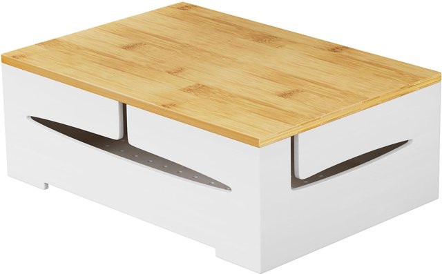 Focieulo Router-Aufbewahrungs-Kabelbox und Steckdosenbox zur Kabelführung in Beige - Bild 1