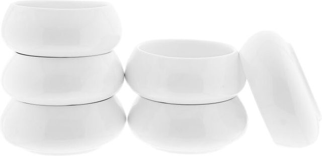 Almina 6er-Set Müslischalen aus Porzellan, Weiß, Durchmesser: 12 cm, Höhe: 4,5 cm - Bild 1