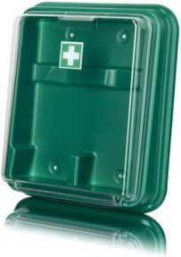 BARIKOS Wandbehälter für 2 Augenspülflaschen, grün und transparent, Wandmontage - Bild 1