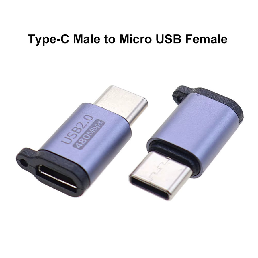 JCD 2er-Set Micro USB auf USB-C Lade-Adapter Konverter in Blau für Telefon, Tablet und Kamera - Bild 2
