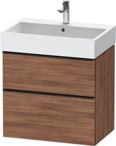 Duravit Waschtischunterschrank D-Neo Wandmontage, Farbe Weiß/Nuss, B/T/H: 68,4 x 44,2 x 62,5 cm - Bild 1