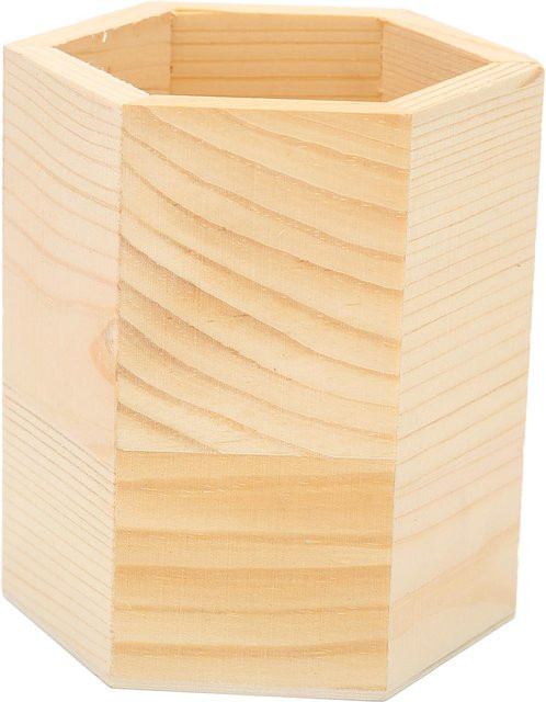 Koogeelife Pinselhalter Holz, Make-up Pinsel Aufbewahrungsorganizer, beige - Bild 1