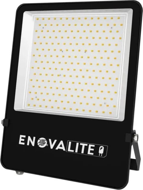 ENOVALITE LED Außenstrahler Flutlichtstrahler in Schwarz mit 150W, 19500Lm und 4000K Neutralweiß, IP65 und IK06 Schutzklasse - Bild 1
