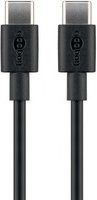goobay USB-C auf USB-C Kabel USB 2.0 Schwarz, Länge: 60 cm - Bild 1
