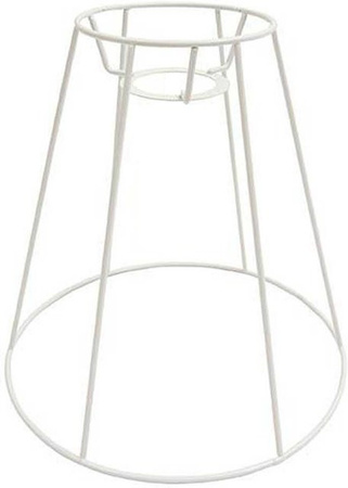 Rico Design Lampenschirm konisch aus Metall in Weiß, B: 10 cm, H: 20 cm, T: 20 cm