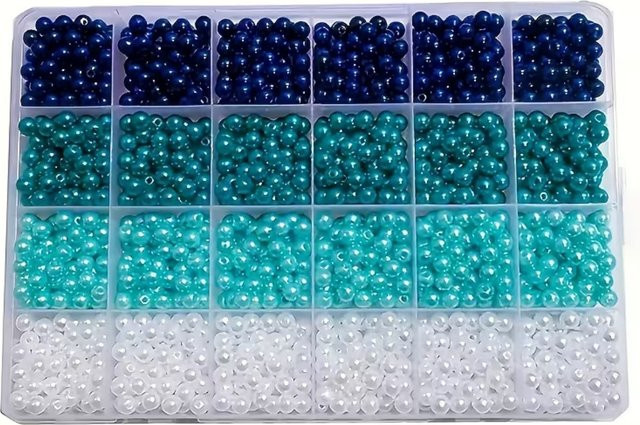 Acrylperlen, Bunt, 6mm - Bild 1
