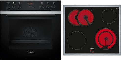 Siemens Herdset PQ212KA10 in Edelstahl mit Backofen HE273ABS3 und Backofen EA64RGNA1E - Bild 1