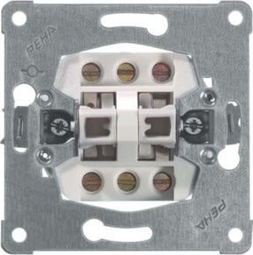 Peha Doppeltaster 10A 250V D 619 T in Weiß - Bild 1