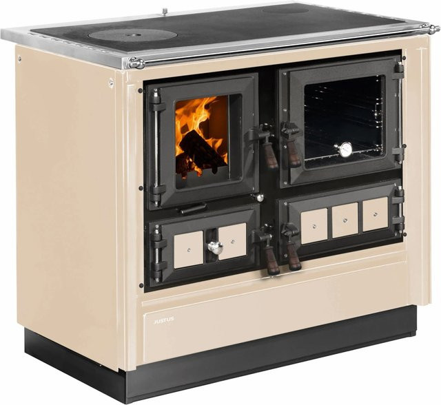 Justus Küchenofen Rustico 90 2.0 Festbrennstoffherd in Creme/Beige mit 7 kW Leistung - Bild 1