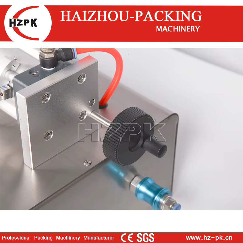 HZPK Halbautomatische Flüssigkeitsfüllmaschine G1WYD300 in Silber aus Edelstahl für Säfte und Milch - Bild 2
