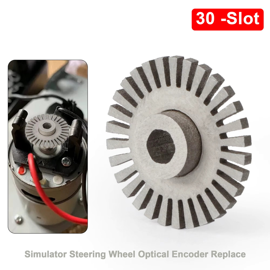 Optischer Encoder aus Aluminiumlegierung in Silber für Logitech Driving Force GT und G27 Lenkradsysteme mit 30 Slots - Bild 2