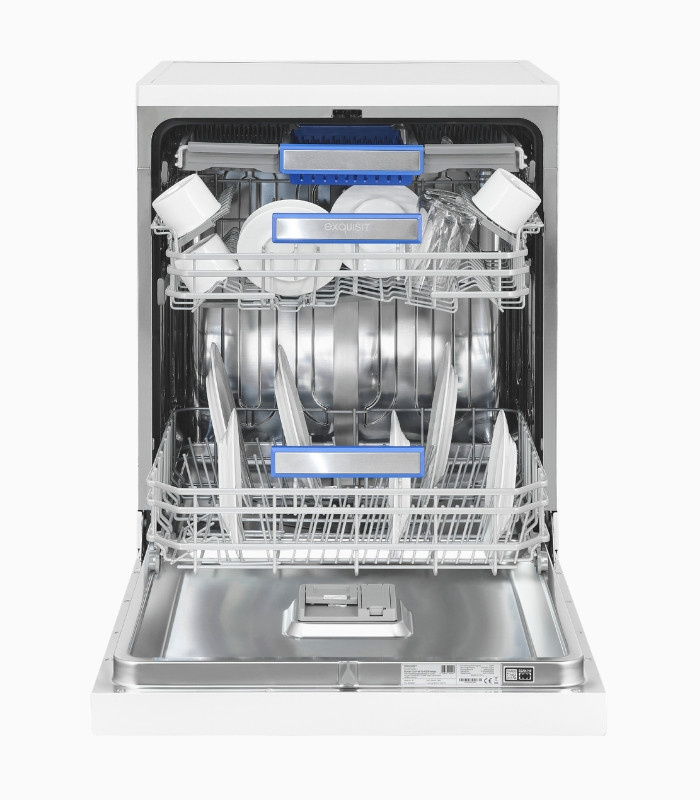 Exquisit Geschirrspüler GSP9616-450B weiss, freistehend mit Aquastop, B/T/H: 59,8 x 60,0 x 84,5 cm - Bild 2
