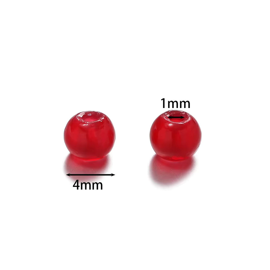 AGCFABS Glasperlen, Imitations-Jade, farbig, 3–4 mm - Bild 2