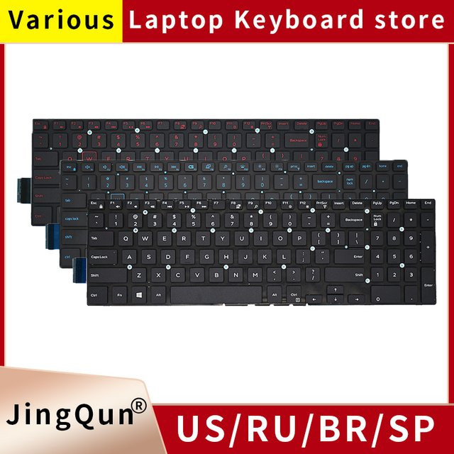 Dell Tastatur für G3 3500 3590 3572 3779 3579 3578 G5 5500 5590 5583 5587 G7 7790 7580 7590 7577 P72F P71F in Schwarz oder Weiß (Layout: QWERTY US) - Bild 1