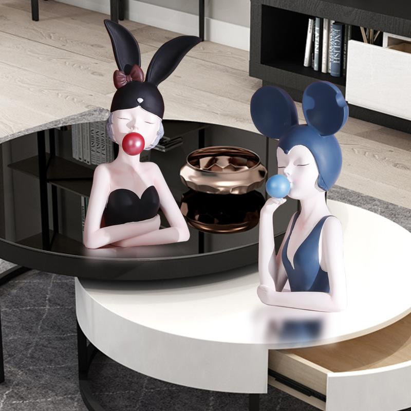 Yiran Furniture Bubble Girl Dekoration in Multicolour als kreatives Wohnaccessoire für dein Wohnzimmer oder als Geschenk - Bild 1