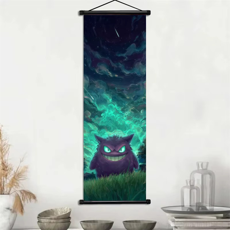 Pokemon Gengar Wandbehang Takara Tomy Anime Scroll Art Tuch Multicolor - Bild 4