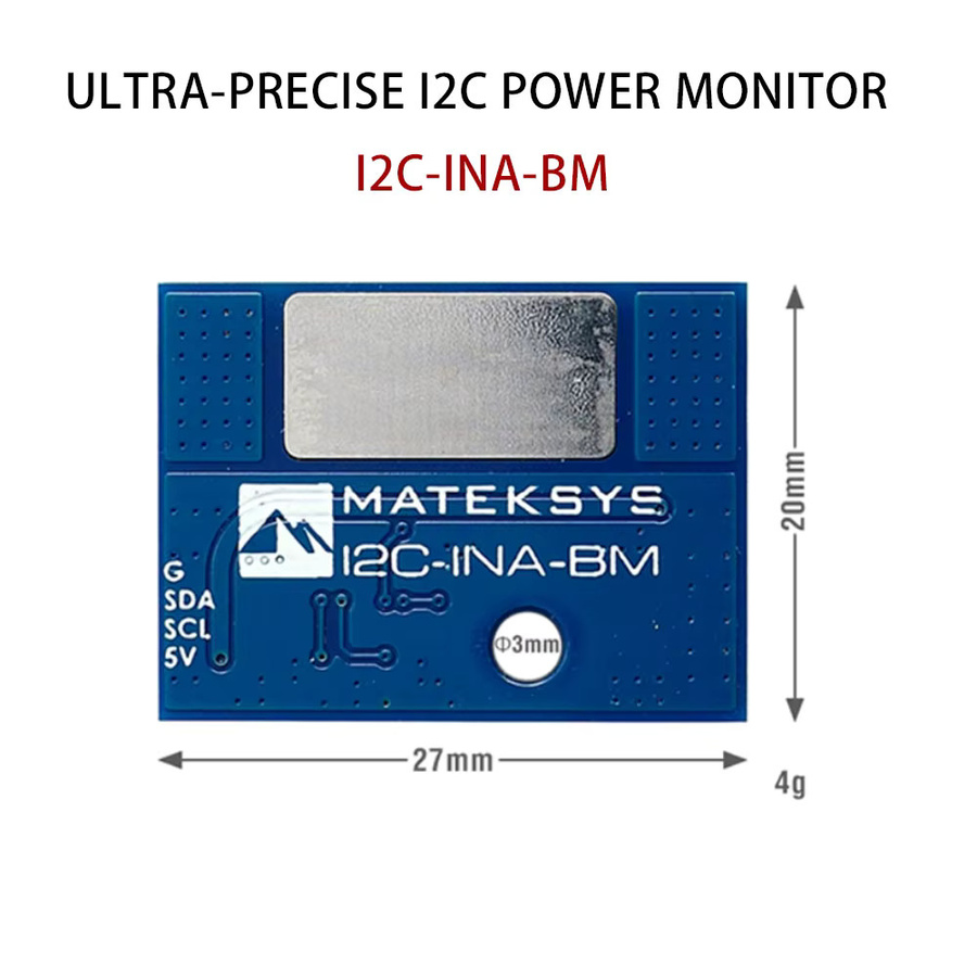 Matek Ultra-präziser digitaler I2C Power Monitor INA228 in Blau für RC-Modelle - Bild 3