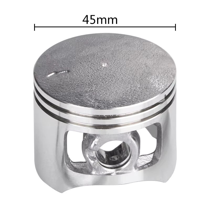 XCAN Kettensägen-Kolbensatz in Silber, passend für 5800 und 58CC Kettensägen, Zylinderkolbensatz mit Stiftring-Set, 45 mm - Bild 6