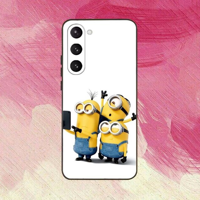 SÜSS Minions Handyhülle aus weichem schwarzem Silikon für Samsung Galaxy A73, A72, A71, A70, A53, A52, A51, A50, A30s, A50s - Bild 1