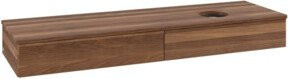V&B Waschtischunterschrank Antao mit Frontstruktur und Beleuchtung in Warm Walnut, B/T: 160 x 50 cm - Bild 1