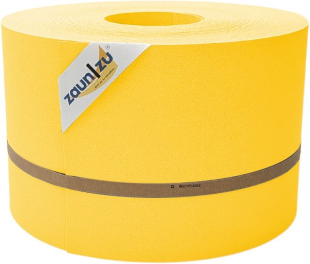 zaun zu Sichtschutzstreifen Premium für Doppelstabmattenzaun, Gelb, 50 m - Bild 1