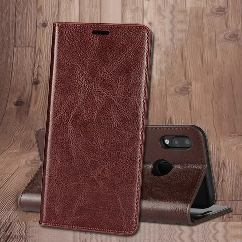 szHAIyu Leder-Flip-Handyhülle als Brieftasche mit Kartenhalter für iPhone in Braun - Bild 1