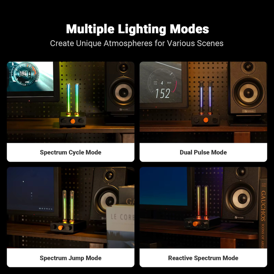 Fosi Audio AH-01A Visualizer Musik Rhythmus LED Umgebungslicht in Schwarz und Multicolour - Bild 4