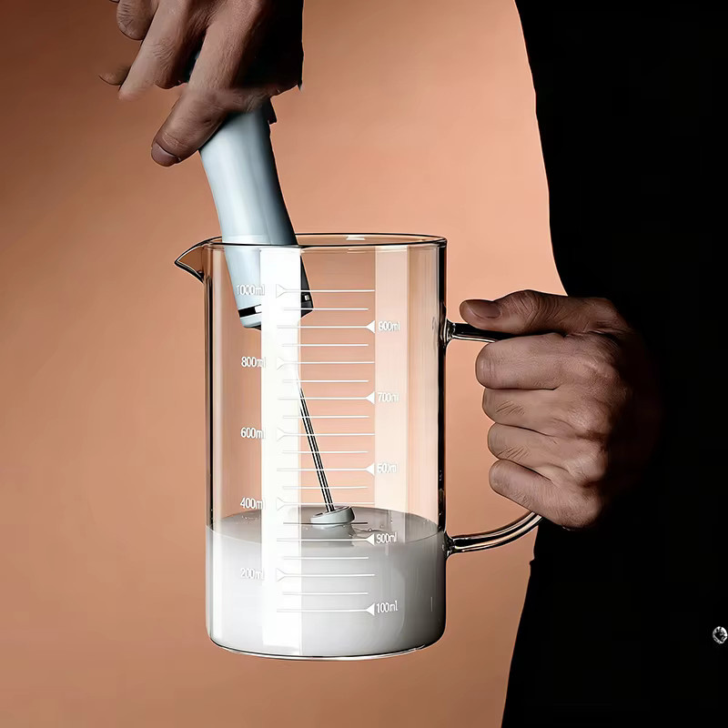 YWDL Glas-Messbecher mit Griff aus hitzebeständigem Borosilikatglas, transparent, 250 ml - Bild 3