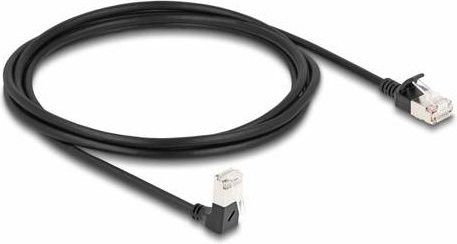 Delock RJ45 Patchkabel CAT 6a S/FTP Ethernet LAN Schwarz, Länge: 2,0 m - Bild 1