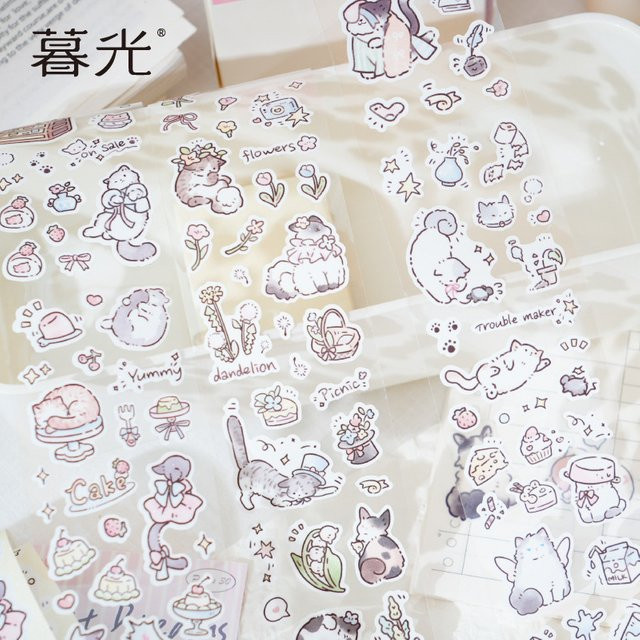 Niedliche Cartoon Kätzchen Washi Tape Dekorative Aufkleber Multicolor - Bild 1