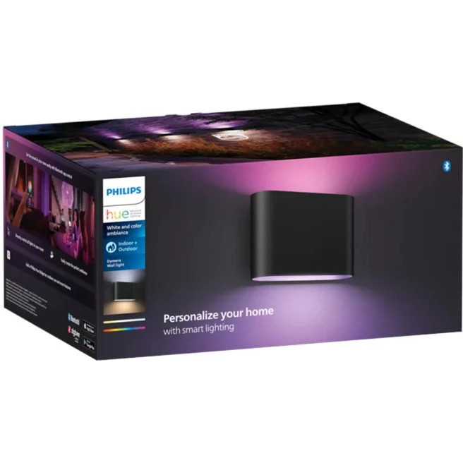 Philips Hue White & Color Ambiance Dymera Wandleuchte in Schwarz mit Multicolour-Funktion - Bild 3