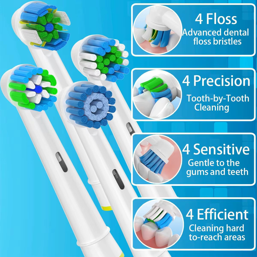 Oral B Ersatz-Zahnbürstenköpfe, 8 Stück, Schwarz, Multicolour - Bild 2