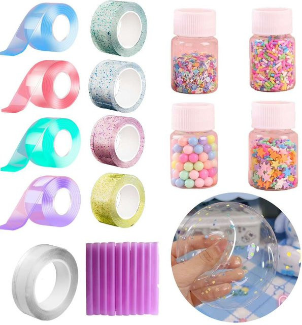 Nano Tape Blowable Bubble Tape Transparent Doppelseitiges Blasbares Klebeband für Kinder - Bild 1