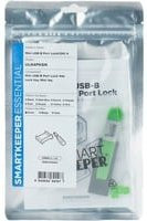Smartkeeper UL04PKGN Schnittstellenblockierung für Mini-USB-Typ-B mit Schlüssel in Grün - Bild 1