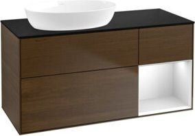 V&B Waschtischunterschrank Finion in Weiß lackiert mit Regal, Breite: 120 cm, Tiefe: 50,1 cm, Höhe: 50,1 cm - Bild 1