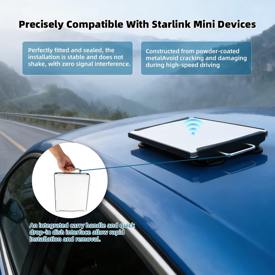 Starlink Mini Magnetische Autohalterung Schwarz Dachmontage-Kit für Starlink Mini Dish - Bild 5