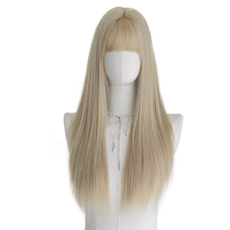 7JHH WIGS Perücke, blond, lang, gerade, geschichtet, Damen - Bild 6
