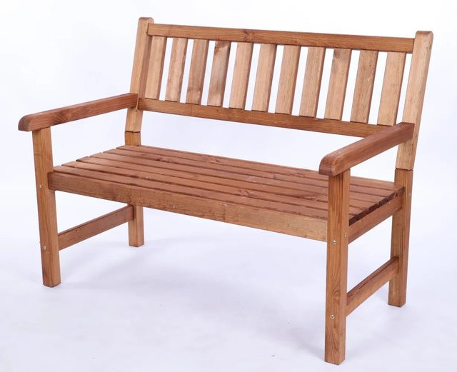 PROREGAL Gartenbank Grana aus Kieferholz in Braun inklusive Cordura-Abdeckung, H x B x T: 90 x 117 x 70 cm - Bild 1