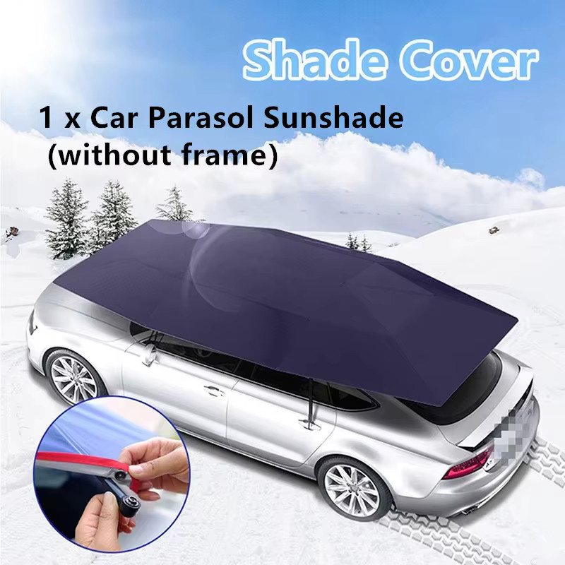 Universal Auto Sonnenschutz Regenschirm Abdeckung Zelt in Silber, UV-Schutz und wasserdicht, B: 400 cm, H: 210 cm - Bild 2