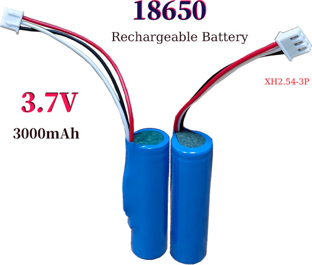 SUYIJIA Lithium-Ionen-Akku 18650 mit Leiterplatte und XH2.54-3P Stecker, 3,7 V, 3000 mAh, Blau - Bild 1