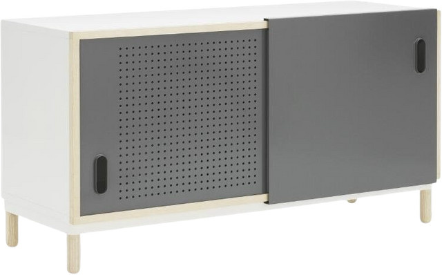 Normann Copenhagen Kabino Sideboard in skandinavischem Design aus Eschenholz und MDF, Farben: Grau oder Weiß - Bild 1