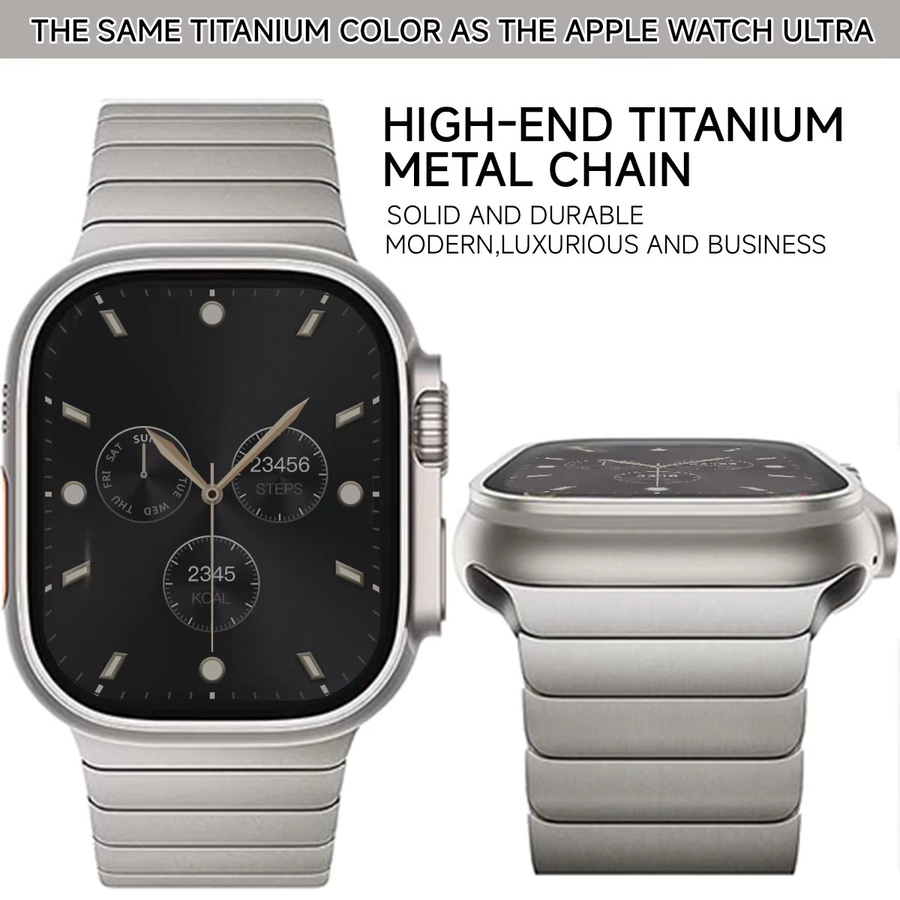 CAOWTAN Uhrenarmband Titan, Silber, Unisex - Bild 4