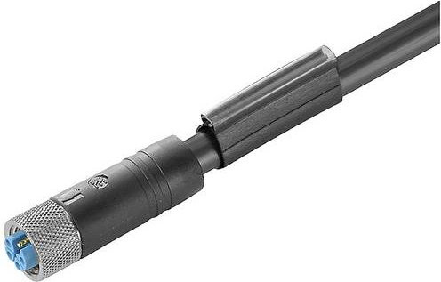 Weidmüller Sensor-Aktor-Steckverbinder M12 Buchse, konfektioniert, 4+PE Polzahl, schwarz, Länge: 3,00 m - Bild 1