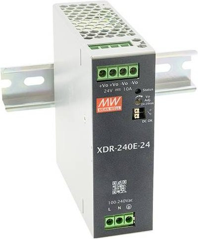 MEAN WELL MW XDR-240E-24 Hutschienen-Netzteil DIN-Rail 24V 10A 240W Silber - Bild 1