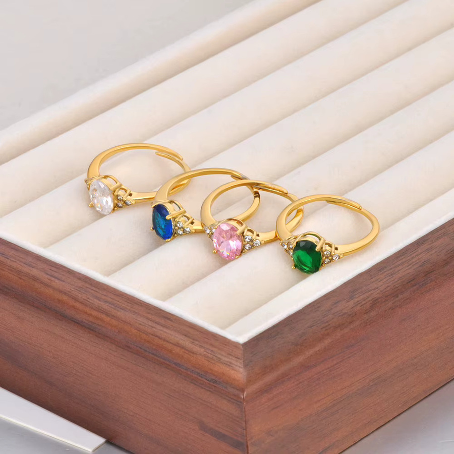 Lokaer Ring, Edelstahl, Zirkonia, Damen, verstellbar - Bild 2