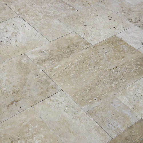 WOHNRAUSCH Terrassenplatten Tosca Light in Beige im Römischen Verband aus Travertin mit Steinoptik - Bild 2