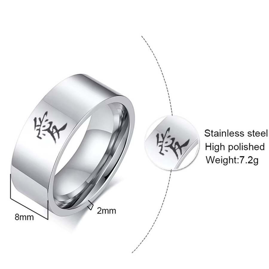 NUOBING Ring, Edelstahl, Silber, Unisex - Bild 4