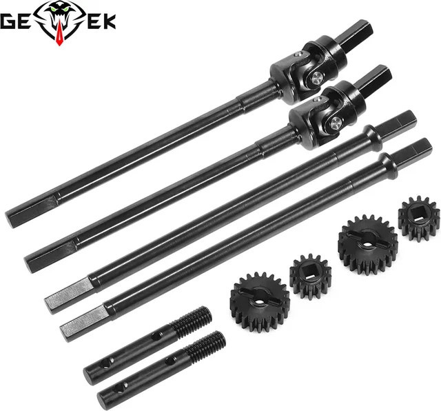 MALOM RC Stahl Capra F9 Portal Stub Achse Universal Joint Antriebswelle, Metall, Schwarz - Bild 1